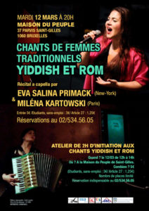 Chants de femmes traditionnels yiddish et roms