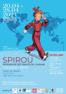 Exposition "Spirou, défenseur des droits de l'homme" @ Hotel d'Arenberg