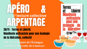 Apéro et arpentage : Terres et liberté, manifeste antiraciste pour une écologie de la libération (coll) @ Maison de l'écologie
