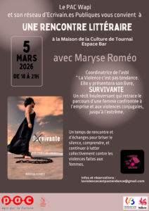 Rencontre littéraire avec Maryse Roméo @ Maison de la Culture de Tournai