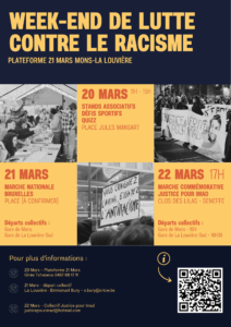 "Week-end de lutte contre le racisme"- Plateforme 21 Mars Mons-La Louvière - du 20 au 22/03/2026 @ Place Mansart