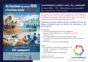 Conférence-Débat "Du fascisme des années 1920 à l'extrême-droite aujourd'hui"- 24/03/2026 @ Bibliothèque du Gazomètre